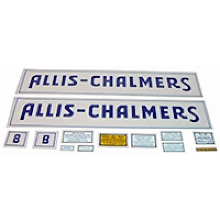 Aftermarket AC B Complete Decal Set w/ Blue Letters MAE30-1441